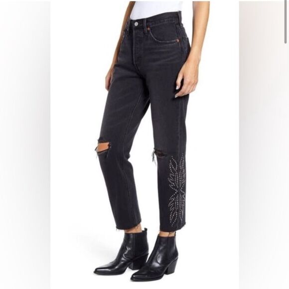 Levi’s 501 Premium Original Cropped Jeans 26x26 - Picture 2 of 8